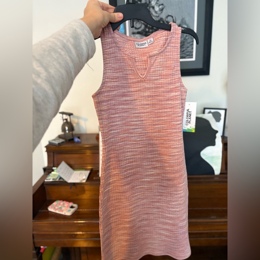 Girls pink t-shirt dress size 12